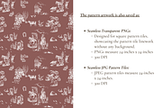 Rustic Ranch Toile de Jouy Pattern, a Background Graphic by Hughes Studio (Thumbnail 6 of 8)