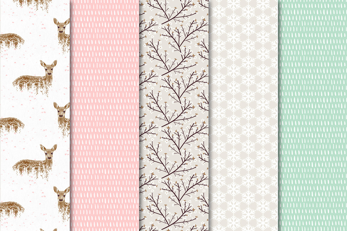 Digital Paper Winter Set 02 preview 2
