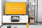 4K TV Bright Interior Photo Mockup, a Product Mockup by Edito (Thumbnail 1 of 2)