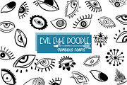 EVIL EYE Doodle | Symbols Fonts, a Symbol Font by Sirinart (Thumbnail 1 of 6)