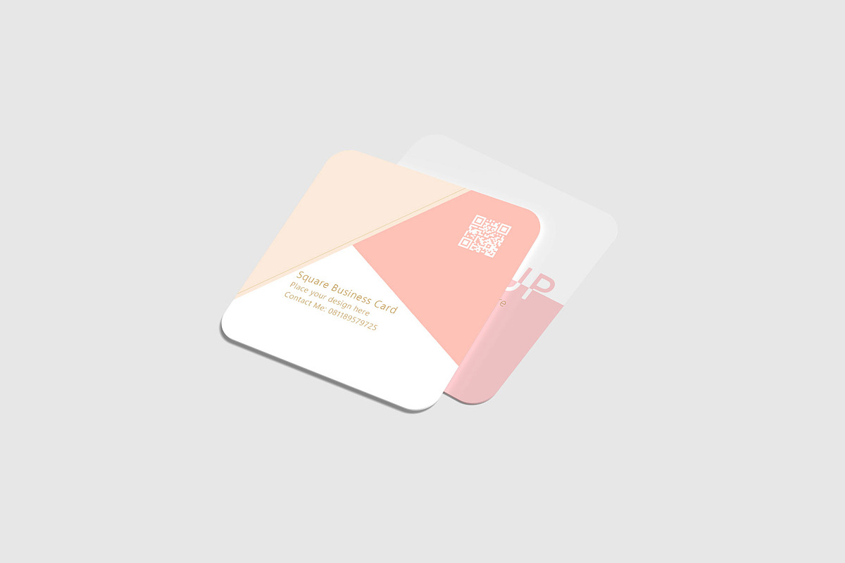 Square Business Card Mock-up, a Books & Magazine Mockup by pixiegraphics (Photo 12 of 15)