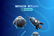 Space Stuff 3D Icons, an Object 3D Model by Rakata Studio (Thumbnail 7 of 7)
