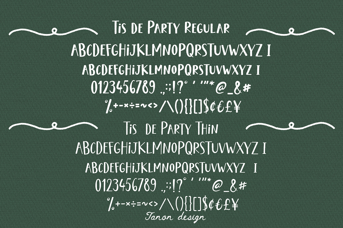 Tis de Party Whimsical Playful fonts, a Handwritten Font by Tanondesign (Photo 7 of 7)