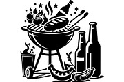 Black BBQ Grill SVG Set, an Object Graphic by jahid234 (Thumbnail 8 of 13)