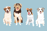 Australian Shepherd Clip Art Bundle, an Illustration by Putnam Road Art (Thumbnail 4 of 4)