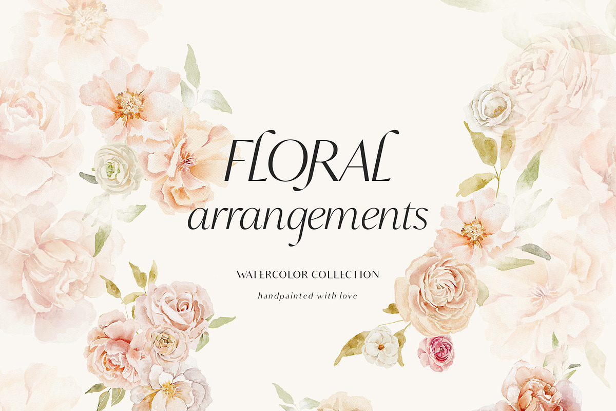 Peach watercolor flowers collection, a Decorative Illustration by Grace Noboa Illustrations (Photo 9 of 10)