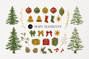 Christmas Watercolor Decorations, an Object Graphic by DesignerCandies (Thumbnail 5 of 5)