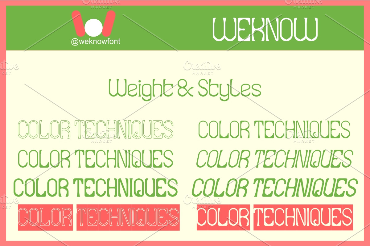 COLOR TECHNIQUES FONT, a Sans Serif Font by weknow (Photo 6 of 7)