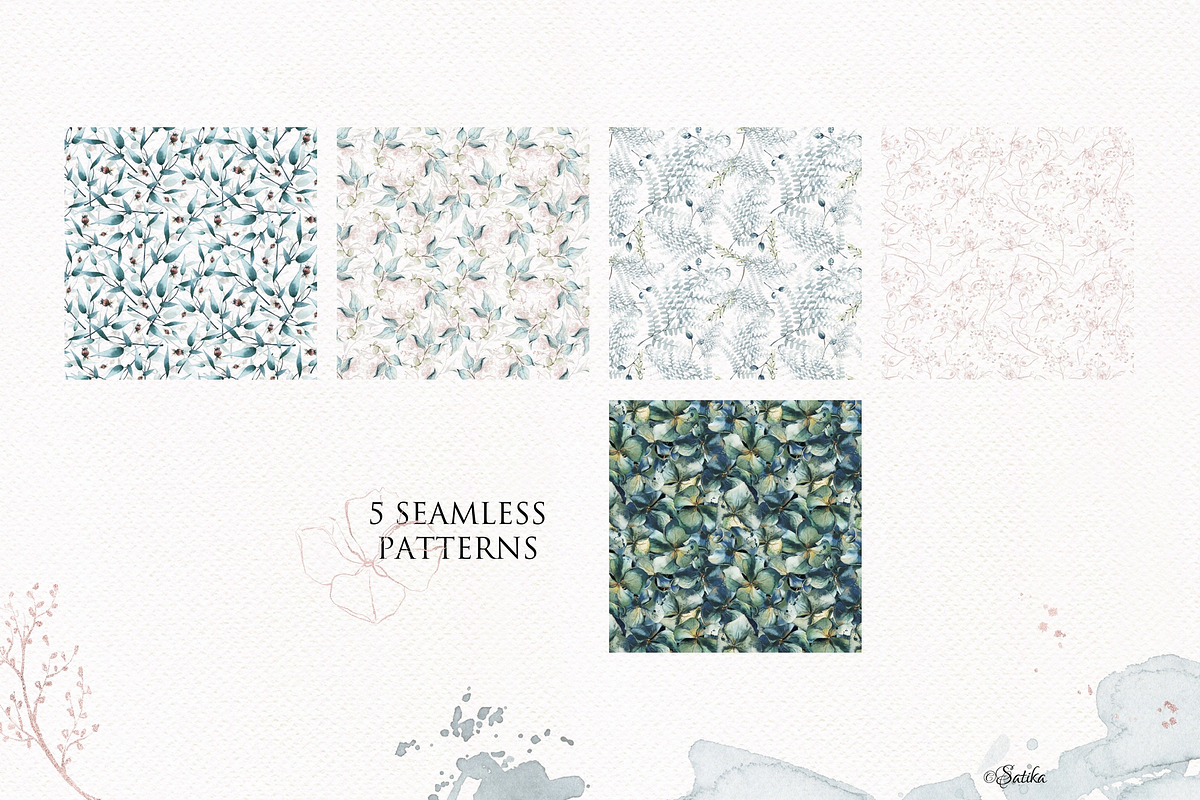 Dreamy Nature -watercolor collection, a Decorative Illustration by Khrys.art (Photo 10 of 16)