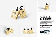 Pump Bottle Mockup, a Packaging Mockup by bimockup (Thumbnail 1 of 6)