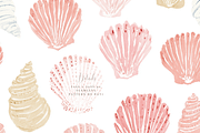 Seamless Seashell Watercolor Pattern, a Pattern Graphic by Pati Charm Studio (Thumbnail 6 of 8)