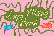 Loopy Milking Brush Handwritten Font, a Script Font by Letterena Studios Script (Thumbnail 1 of 10)