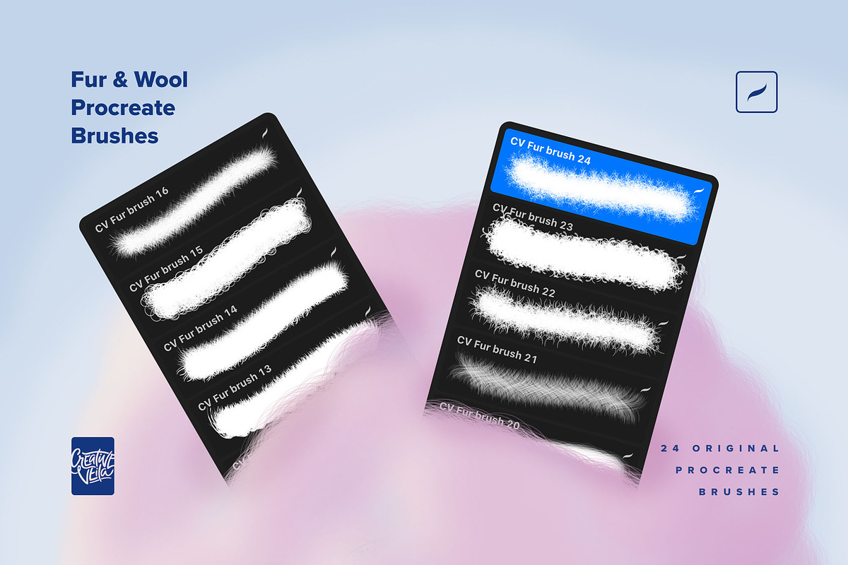 Fur & Wool Procreate Brushes, a Brush Add-On by Creative Veila (Photo 3 of 12)