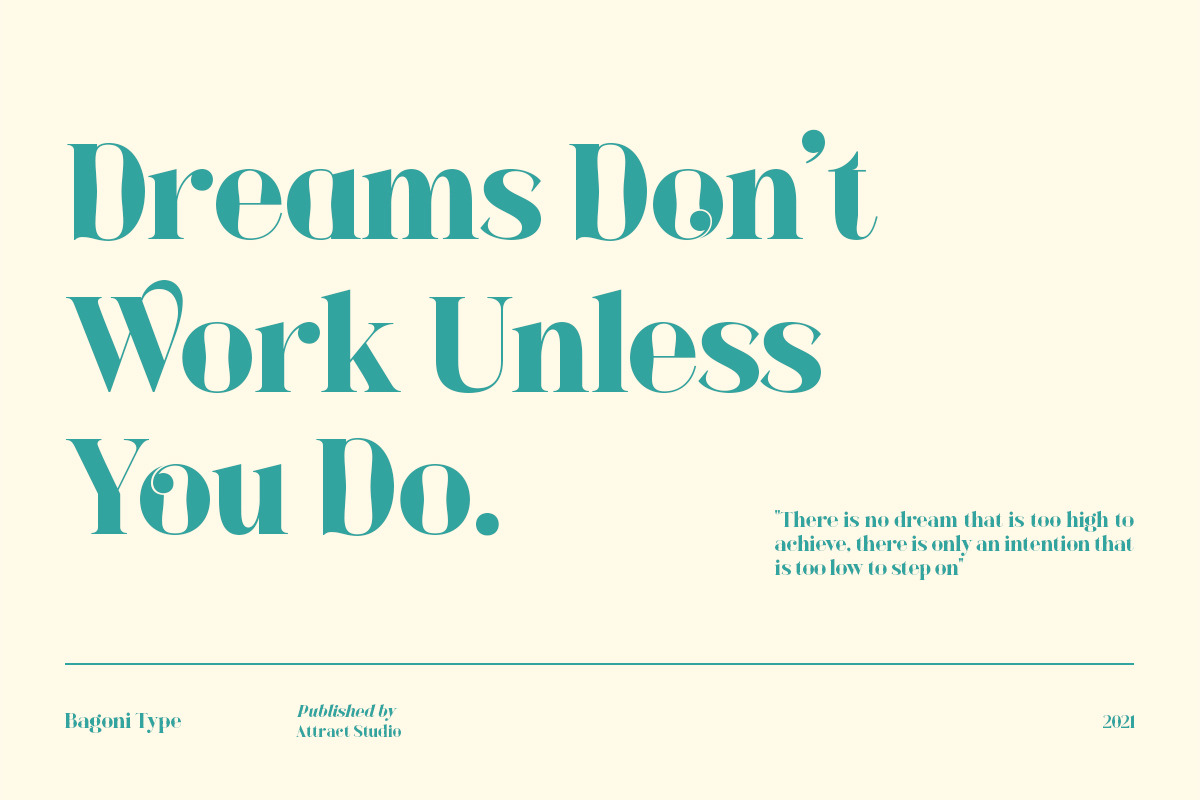 Bagoni Type, a Serif Font by Attract Studio (Photo 11 of 19)