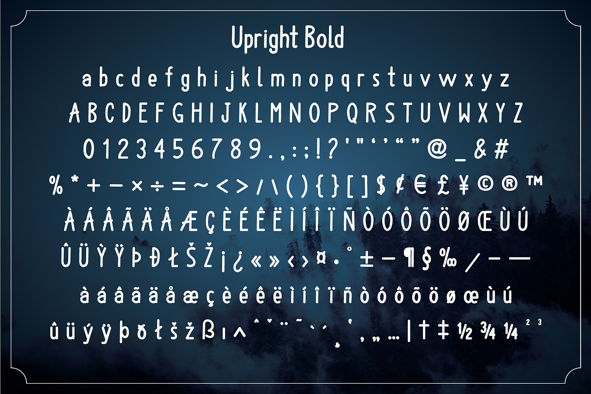 Upright font family preview 7