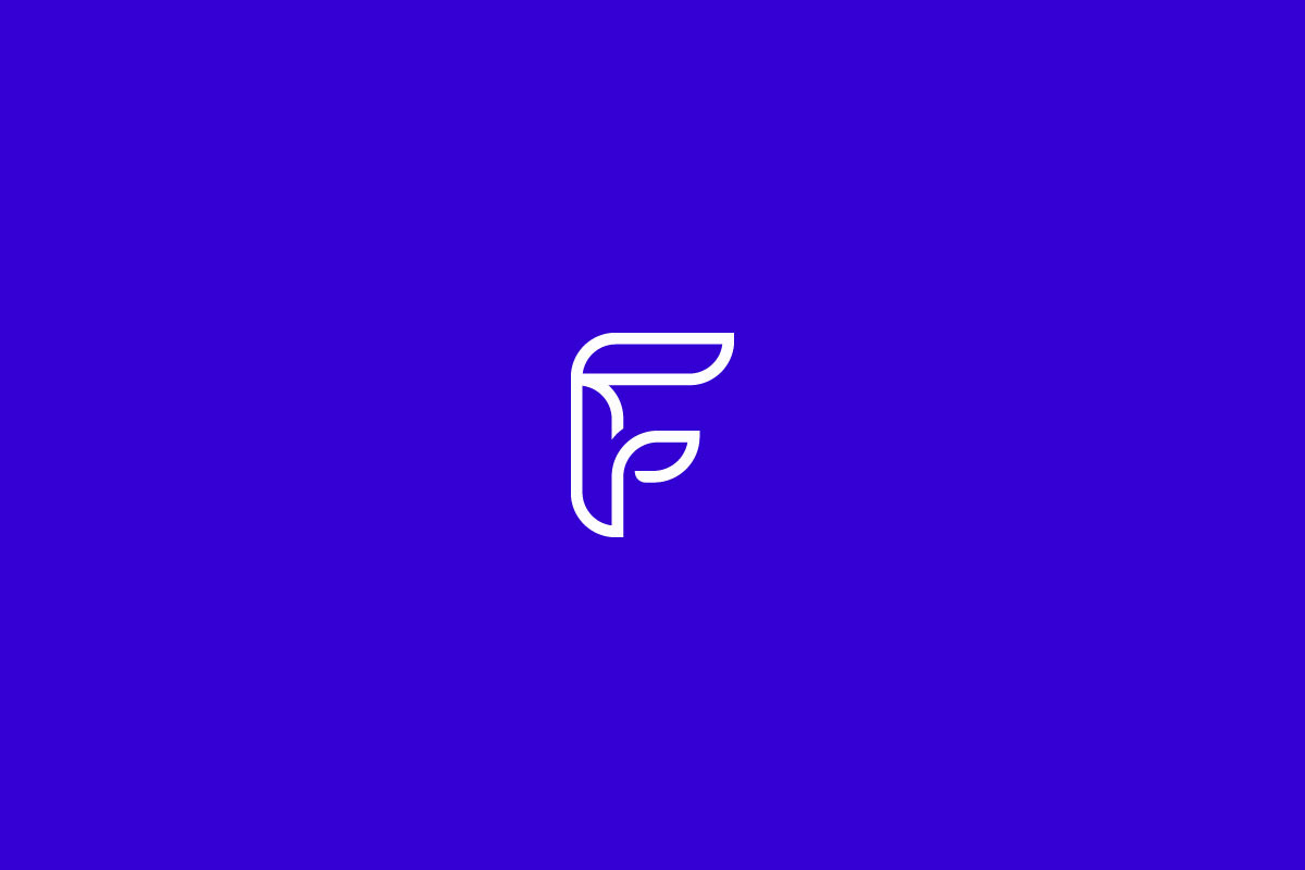 F Letter Logo with Leaf Minimal Design preview 4