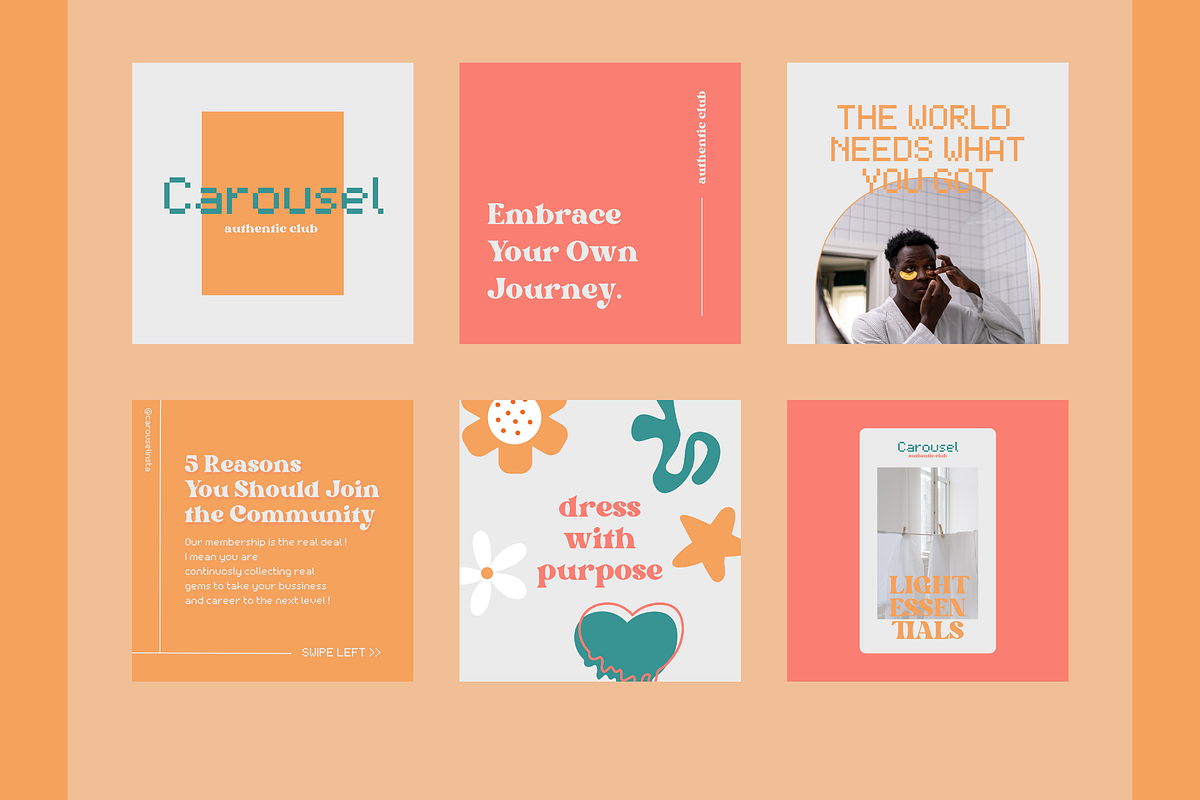 Retro + Colorful Canva Template, a Social Media Template by Moodwave Studio (Photo 7 of 10)