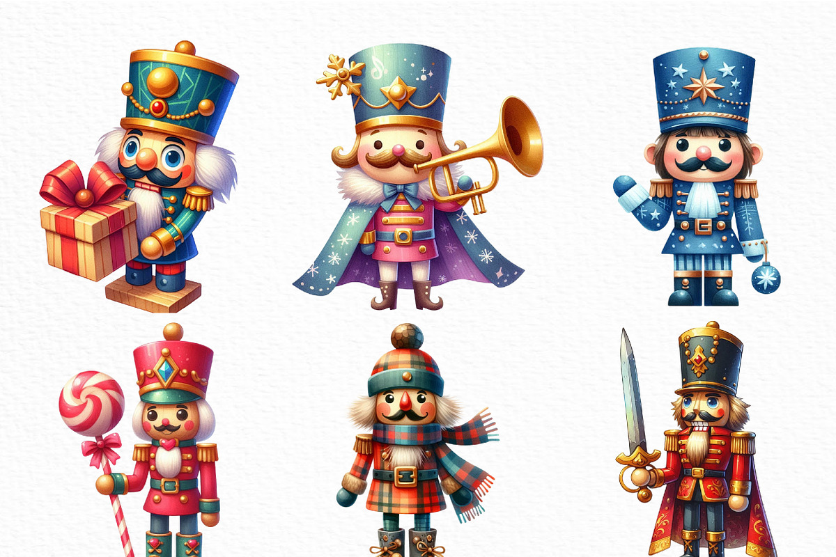 Christmas Nutcracker Clipart, an Illustration by Craft Nest (Photo 3 of 6)
