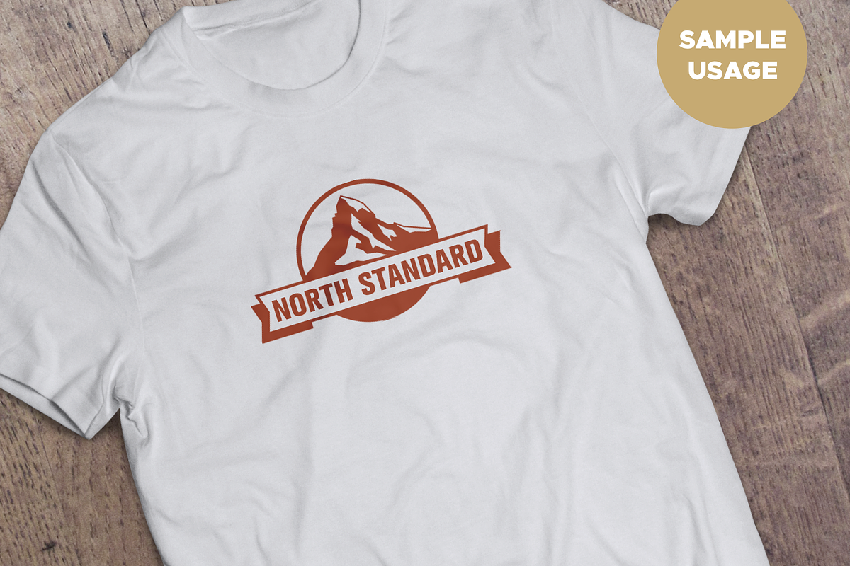 9 hand drawn vector mountains logos, an Object Illustration by Kick Wheel Goods (Photo 7 of 8)