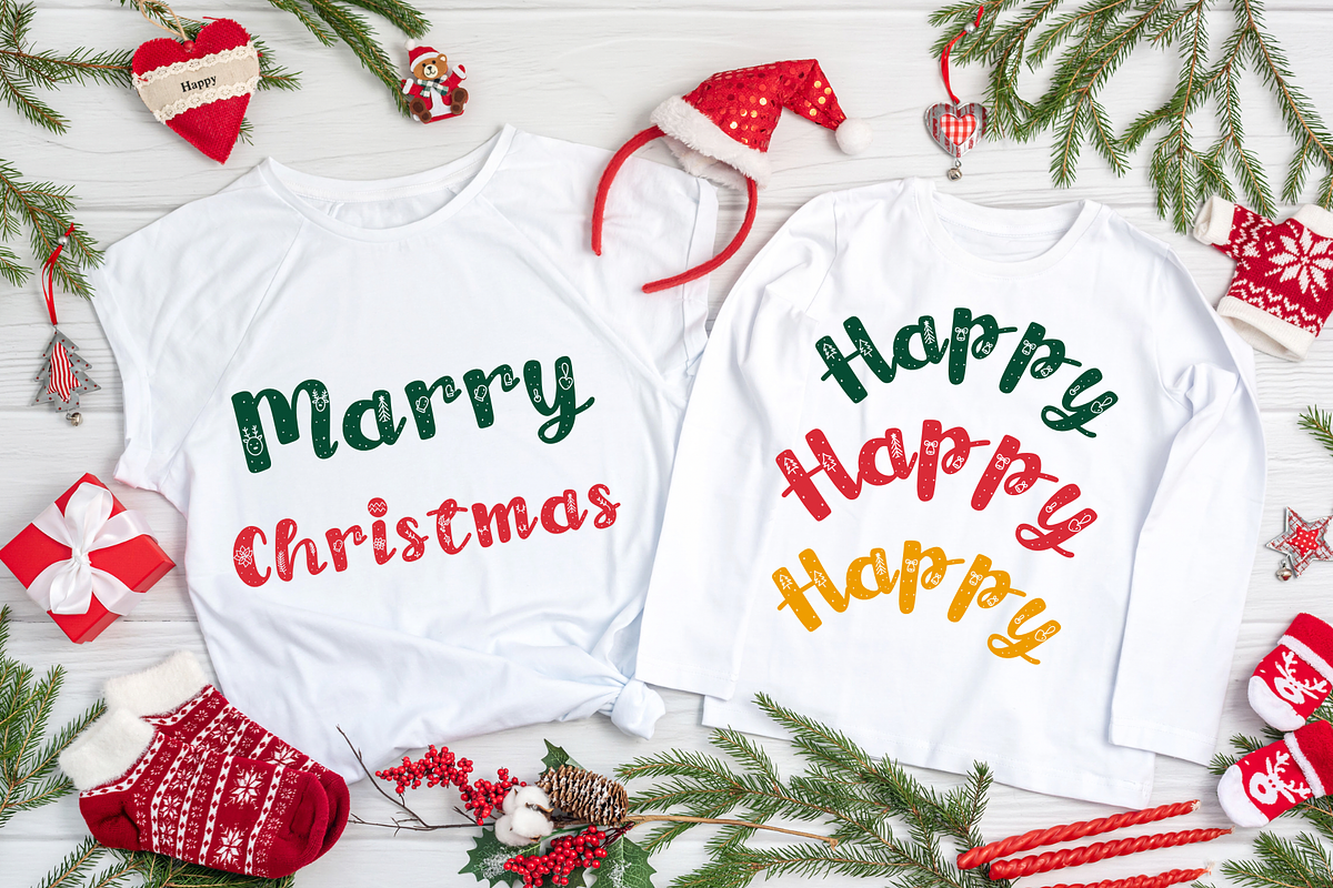 Merry Christmas font, a Handwritten Font by JJuta (Photo 2 of 6)