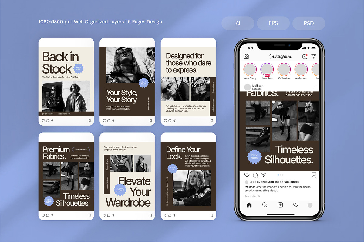 Fashion - Instagram Post, a Brochure Template by Izdihaar_Studio (Photo 1 of 3)