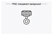 Pulley Crane Hook Icons Set, an Outline Icon by Designfour (Thumbnail 4 of 7)