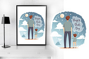 Father Day Vector Illustrations, an Object Graphic by Evgeniia (Thumbnail 8 of 10)