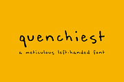 quenchiest - left-handed font, a Handwritten Font by Anna Richard Design (Thumbnail 1 of 4)