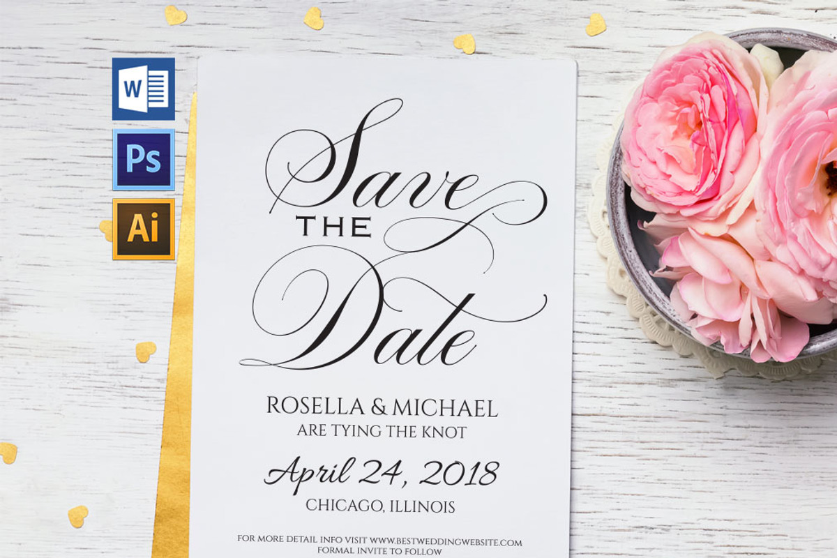 Save the Date Template SHR209, an Invitation Template by Shafura_Wedding (Photo 1 of 5)