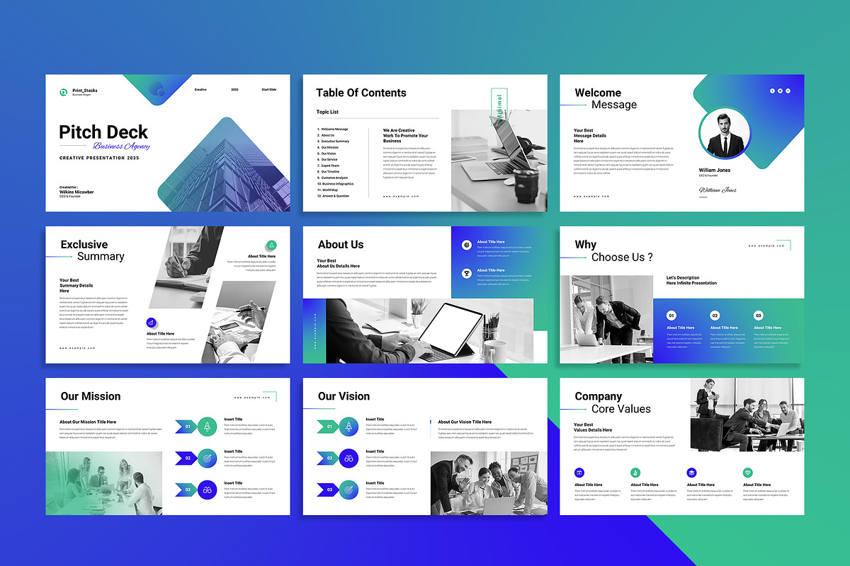 Pitch Deck Presentation Template, a Presentation Template by Spark_Creative (Photo 3 of 6)