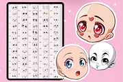 Procreate Chibi face brushes, a Brush Add-On by Revabrush (Thumbnail 7 of 7)