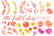 Watercolor Fall Colors Clipart SET, an Illustration by Essem Creatives (Thumbnail 2 of 4)