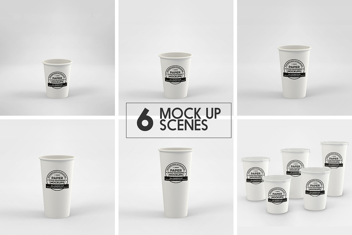 Paper Drink Cups Packaging Mockup, a Cups & Container Mockup by INCDesign (Photo 2 of 17)