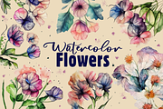 Watercolor Flowers | Hand-drawn, an Illustration by Tamara Sary (Thumbnail 1 of 6)