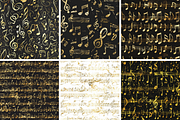 Gold Handwritten Music Seamless, a Pattern Graphic by PrintablesByFranklyn (Thumbnail 3 of 4)