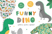 Funny Dino. Kids collection, an Illustration by Guvi-Design (Thumbnail 1 of 10)
