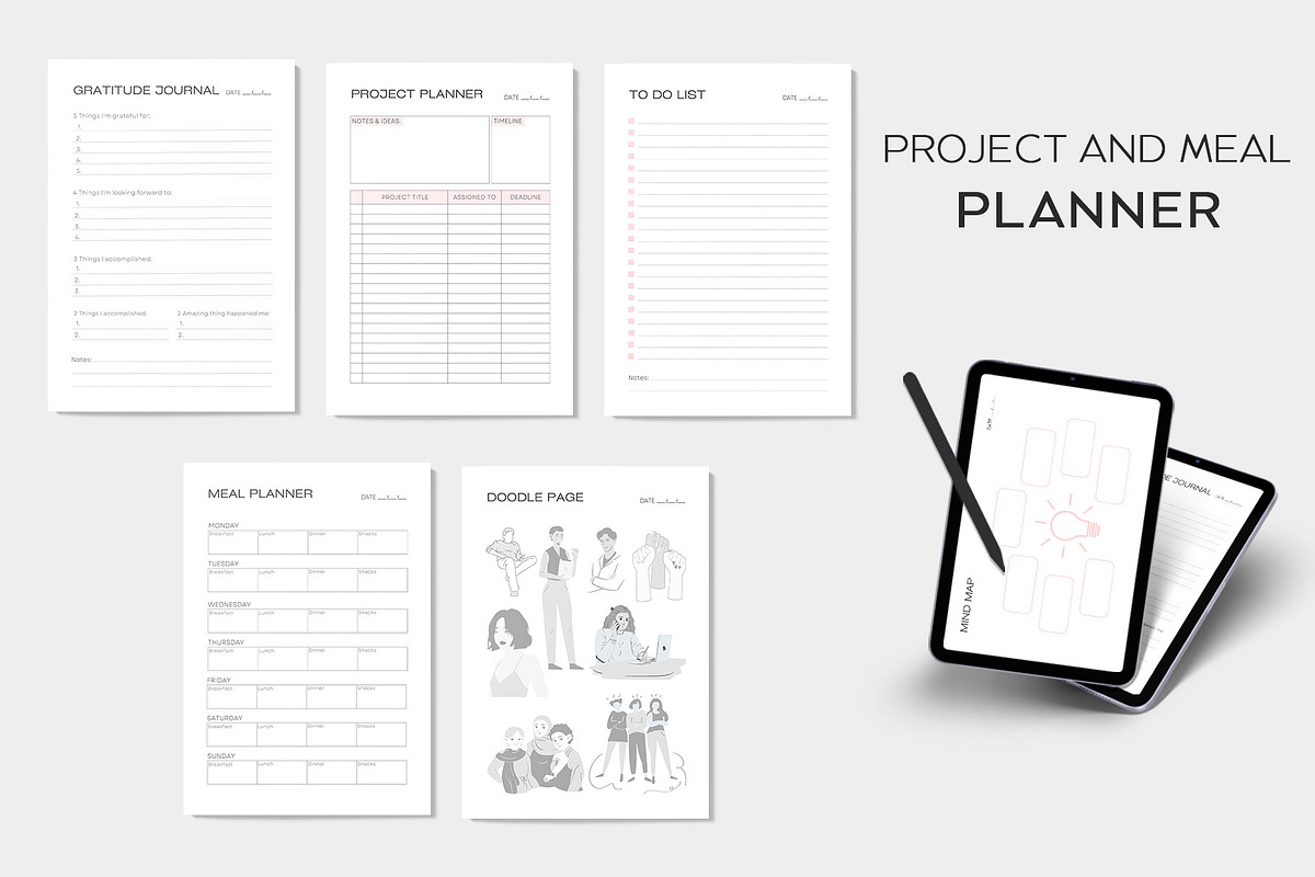 Editable Planner Template Canva