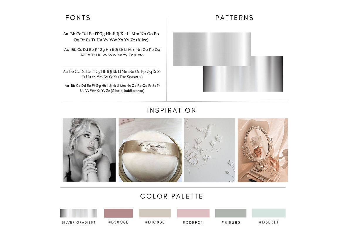 Canva Silver & Neutrals Brand Kit, a Branding & Logo Template by CopertiniStudio (Photo 4 of 9)