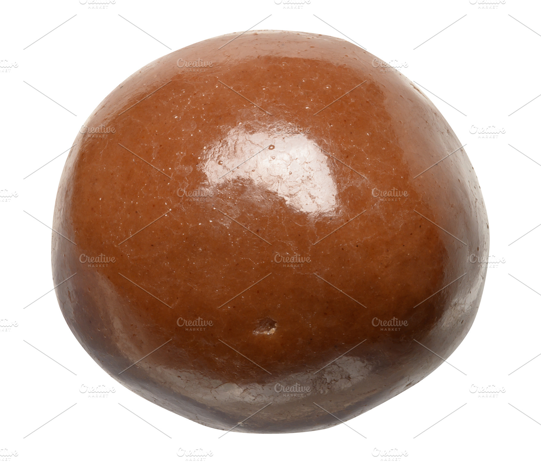 Round chocolate candy on isolated background, a Food & Drink Photo by ndanko