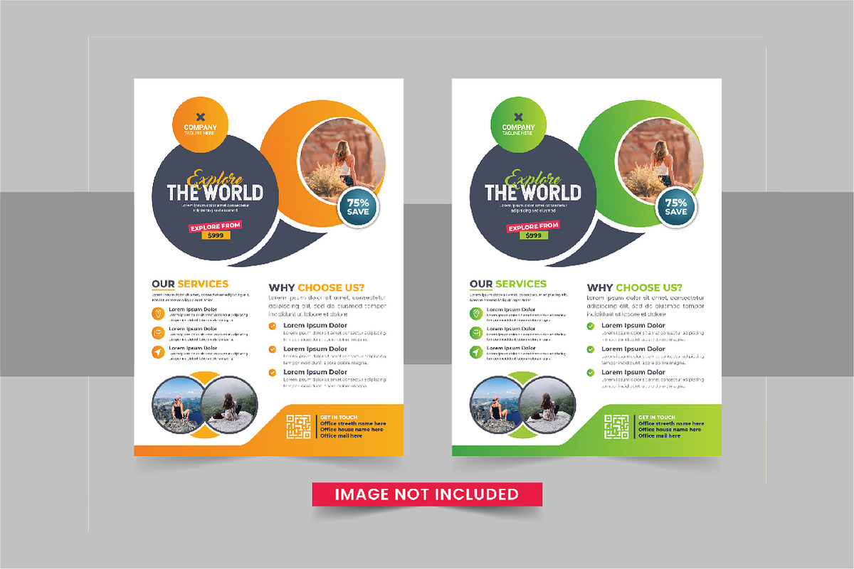 Travel Flyer Design, tour flyer set, a Flyer Template by Pavel_design (Photo 6 of 11)