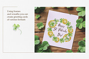 St Patrick's Day Watercolor Clipart, a Seasonal Illustration by Farida Bik (Thumbnail 7 of 11)