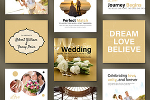 Wedding Social Media Post, an UI Kit Template by ContestDesign