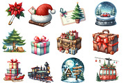 Christmas Travel Clipart, an Illustration by Designworld (Thumbnail 2 of 6)