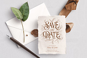 Wedding Save the Date Card Template, an Invitation Template by Aurelie Maron (Thumbnail 1 of 7)