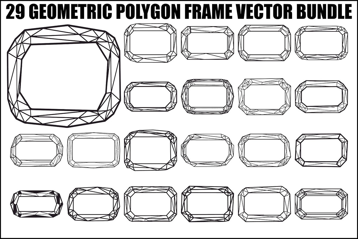 Geometric Polygon Frame Bundle, an Illustration by Creativeshirt (Photo 1 of 31)