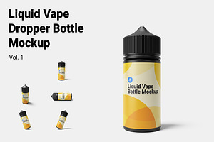 Liquid Vape Bottle Mockup Vol.1