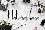 Natarajasana, a Script Font by Fontdation (Thumbnail 1 of 5)
