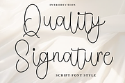 Quality Signature, a Handwritten Font by FreshTypeINK (Thumbnail 1 of 7)