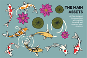 Koi Fish Japanese Carp Illustration, an Illustration by ARQAM Studio (Thumbnail 3 of 10)