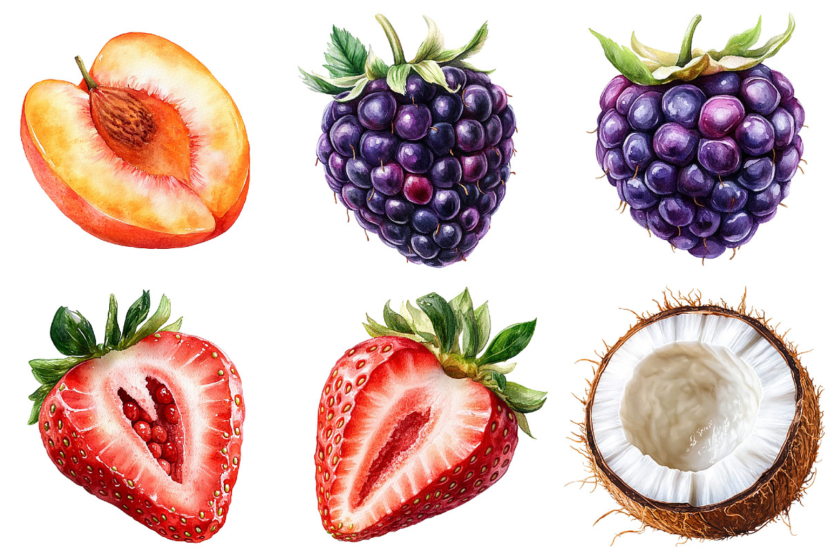 Fresh Summer Fruit PNG Bundle, an Illustration by Pixels.Craft (Photo 8 of 10)
